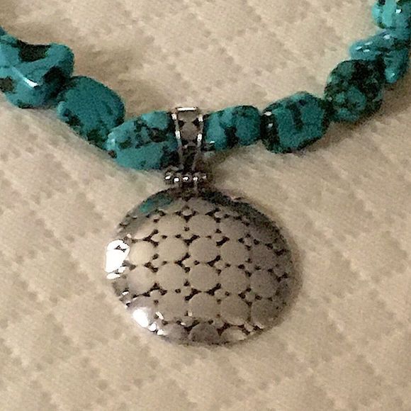 EXEX Claudia Agudelo Turquoise Sterling Silver Statement Necklace - Picture 3 of 16